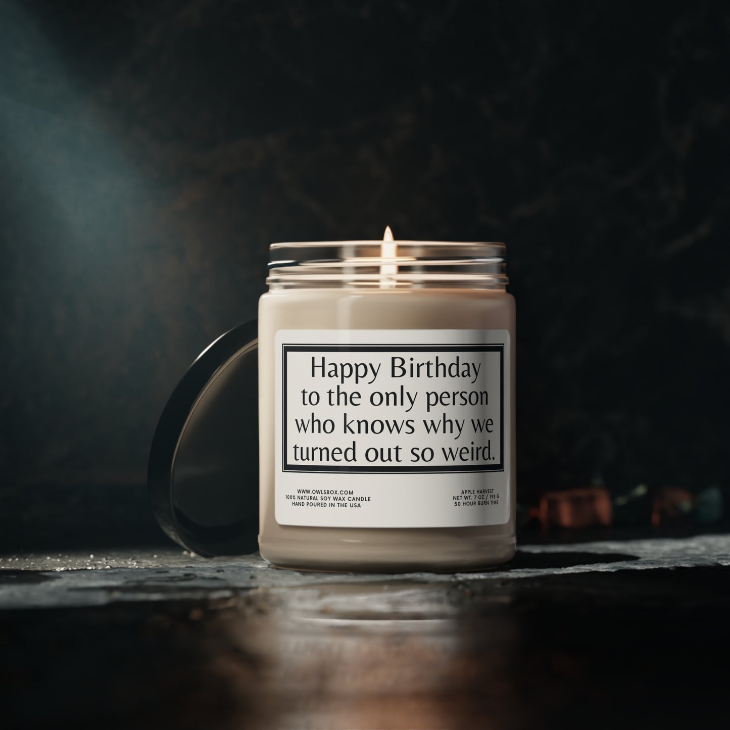 Natural Soy Candle | Birthday Gift Candle | Funny Birthday Gift for Brother Sister | Funny Sibling Gift Candle | Weird Sibling Gift