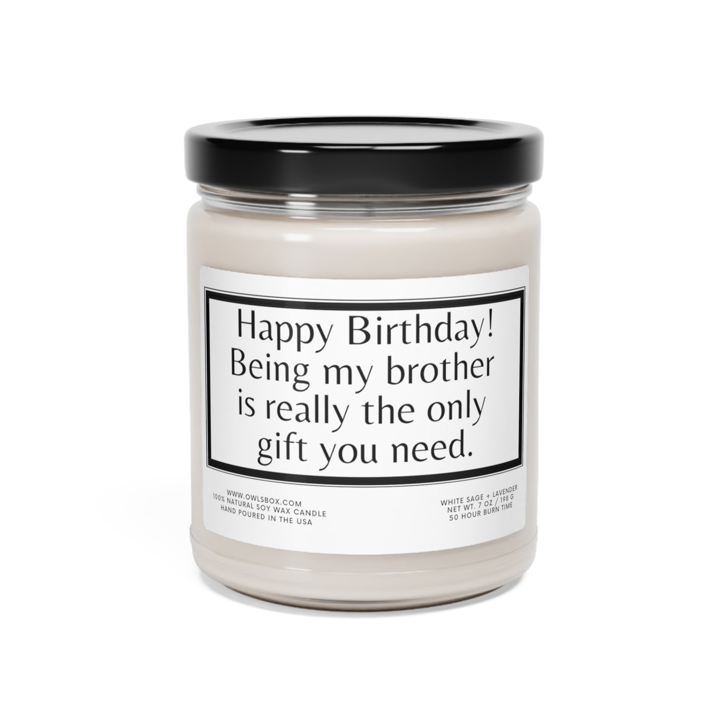 Natural Soy Candle | Brother Birthday Gift Candle | Funny Birthday Gift | Brother Sister Siblings | Lucky Brother | Funny Family