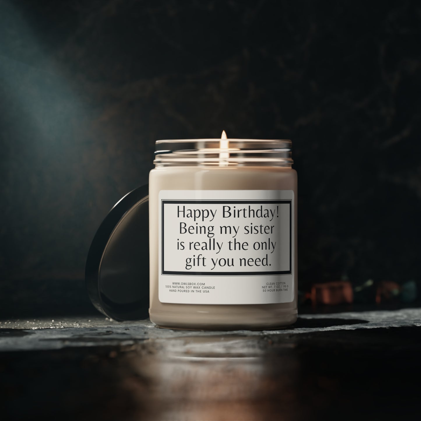 Natural Soy Candle | Sister Birthday Gift Candle | Funny Birthday Gift | Brother Sister Siblings | Lucky Sister | Funny Family