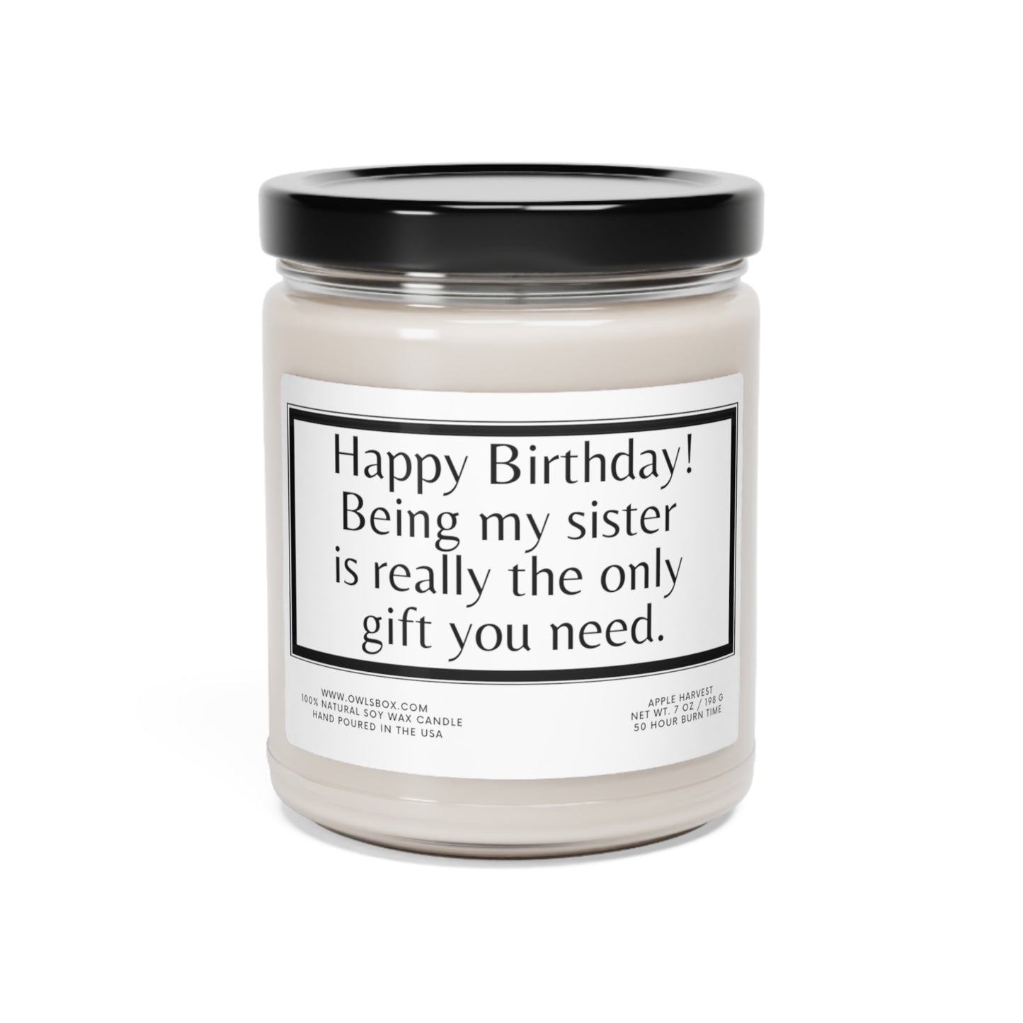 Natural Soy Candle | Sister Birthday Gift Candle | Funny Birthday Gift | Brother Sister Siblings | Lucky Sister | Funny Family