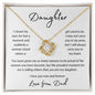 Daughter Now and Forever | Gift From Dad | Love Knot Necklace