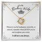 To My Badass Wife - Love Knot Necklace - Remember My Queen