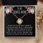 To My Bonus Mom - Thank You | Love Knot Necklace | Step Mom, Mother-In-Law, Mother-In-Love