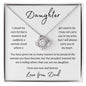 Daughter Now and Forever | Gift From Dad | Love Knot Necklace