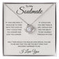 To My Soulmate Love Knot Necklace - One Wish