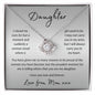 Daughter Love You Now and Forever | Gift From Mom | Love Knot Necklace