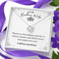 To My Badass Wife - Love Knot Necklace - Remember My Queen