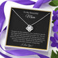 My Beautiful Mom - Love Knot Necklace - Thank You Mom