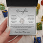 Daughter Love You Now and Forever | Gift From Mom | Love Knot Necklace