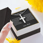 To My Son Cross Necklace | Gift from Mom | Stainless Steel Snake Chain