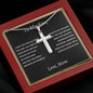 To My Son Cross Necklace | Gift from Mom | Stainless Steel Snake Chain
