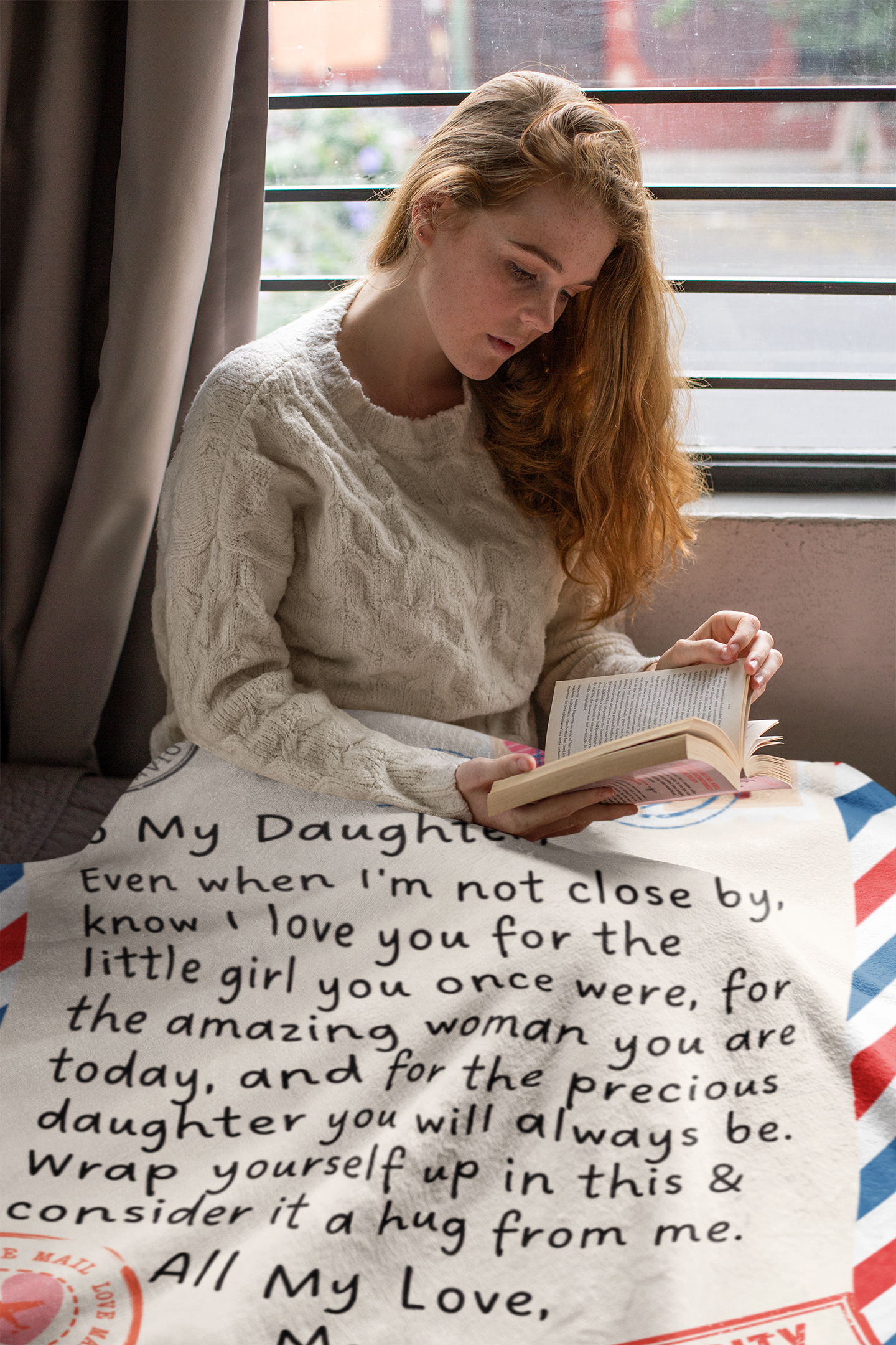 To Daughter Love Mom - Premium Mink Sherpa Blanket 50x60